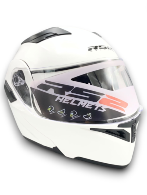RS2 KASK ÇENE AÇILIR GÜNEŞ VİZÖRLÜ (WHİTE) (L)