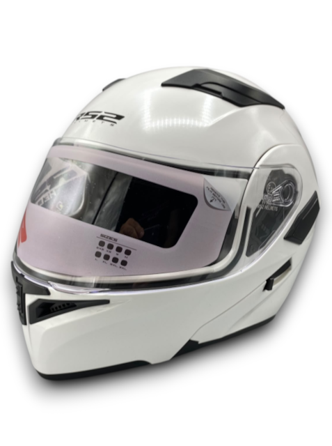 RS2 KASK ÇENE AÇILIR GÜNEŞ VİZÖRLÜ (WHİTE) (L)