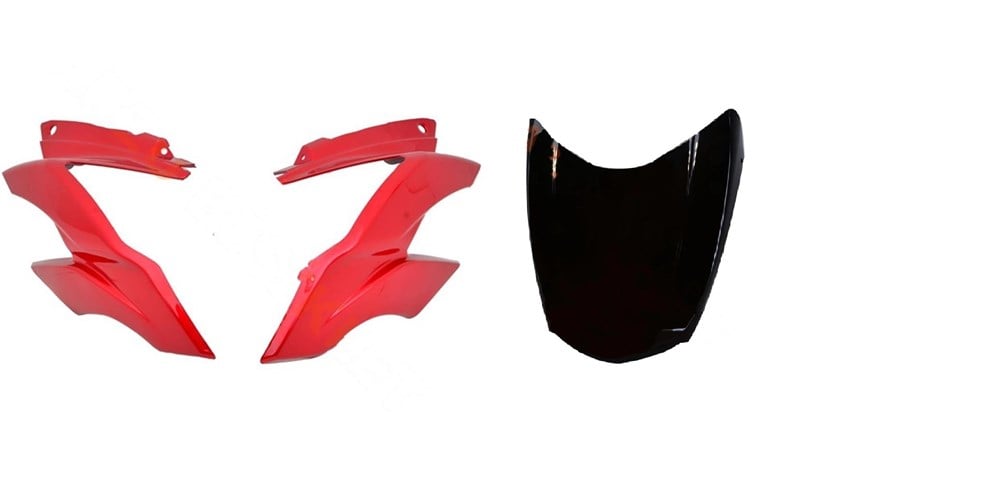TVS APACHE RTR ÖN FAR GRENAJI+ CAMI  3 PARÇA