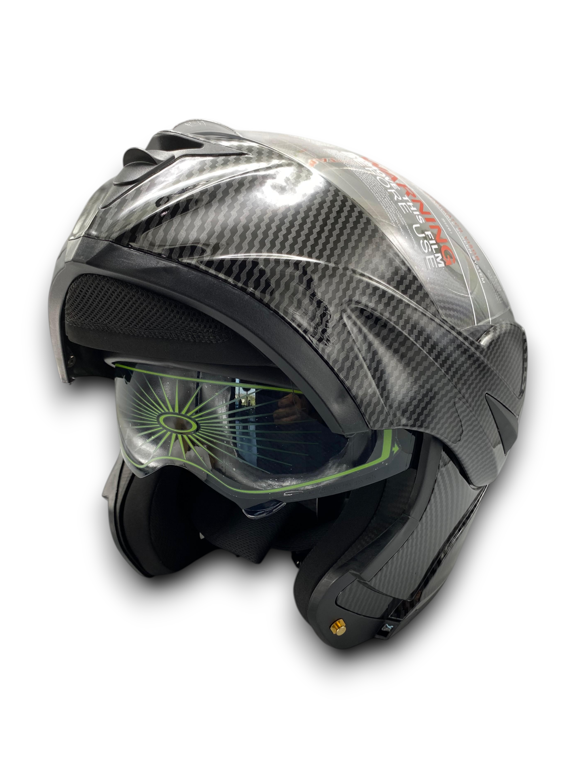 VRT - ÇENE AÇILIR KASK  KARBON MD 808  [ L ]