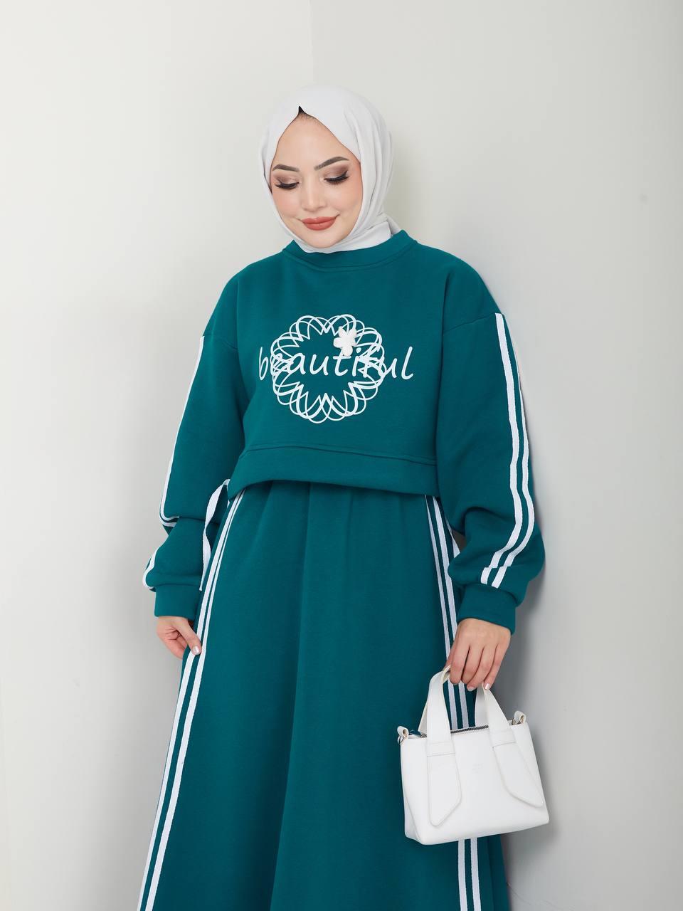 Bluz Etek 2'li Takım 6057 Petrol