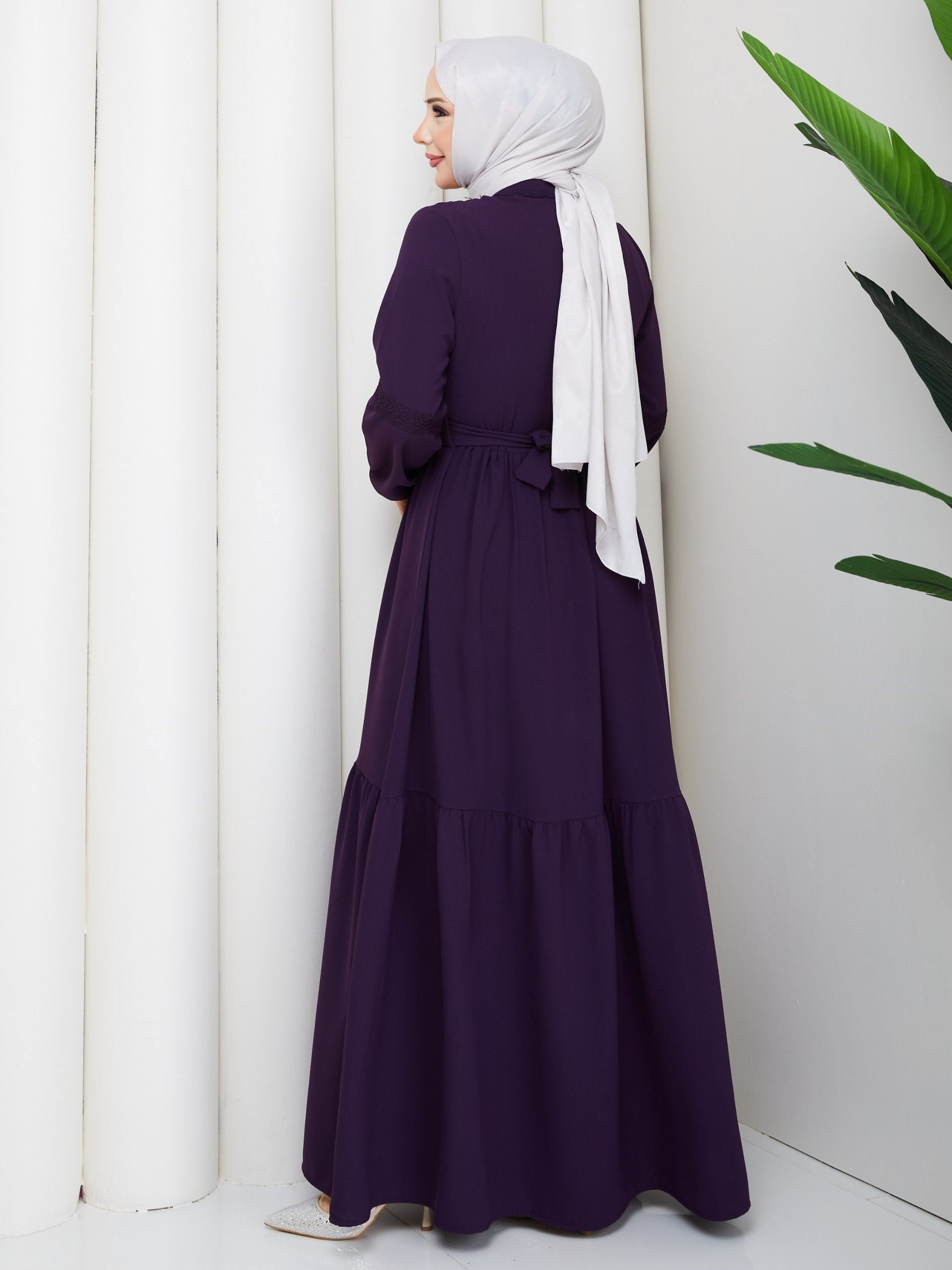 DAMLA ELBİSE MOR