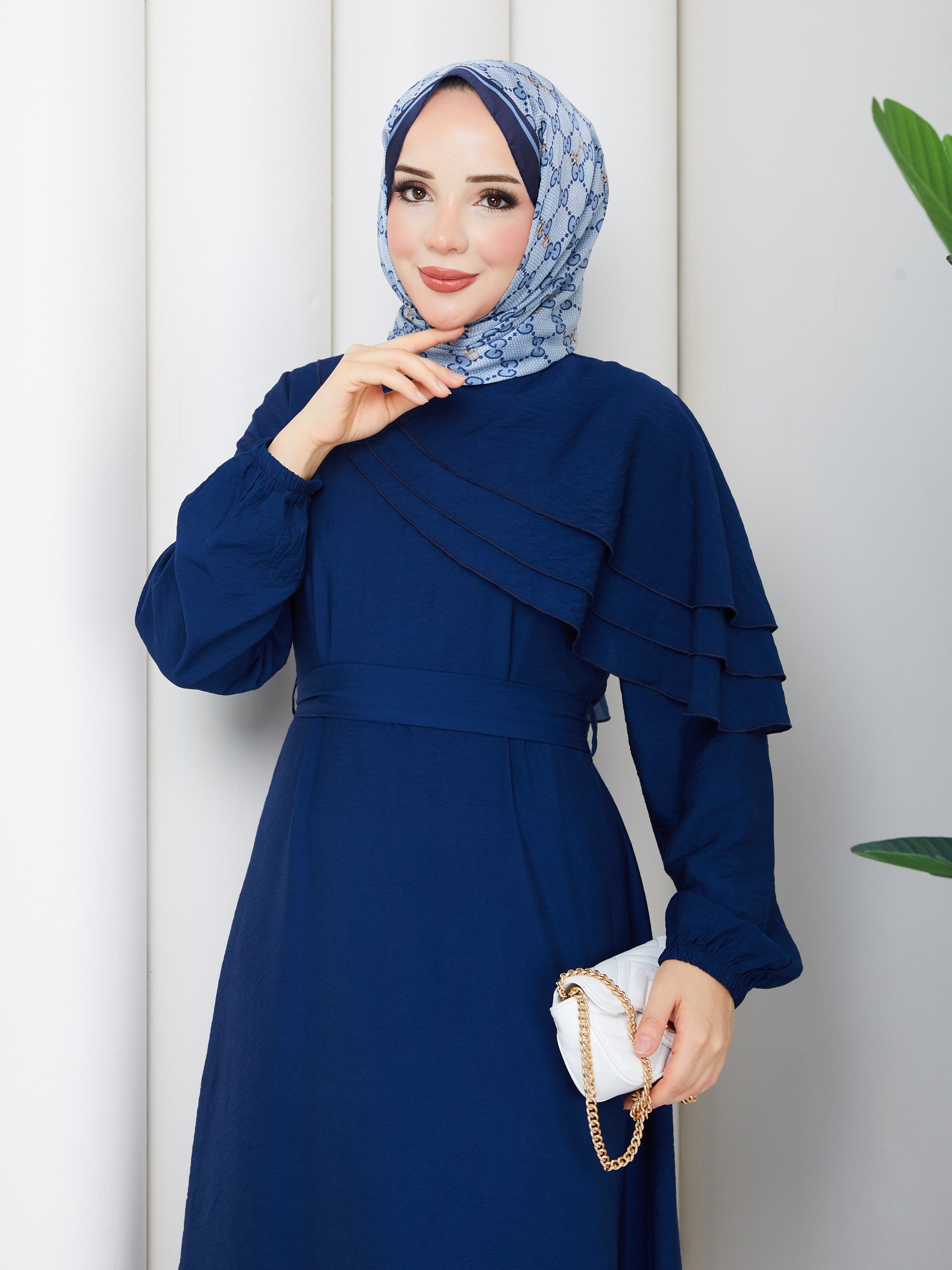 DEMET ELBİSE  LACİVERT