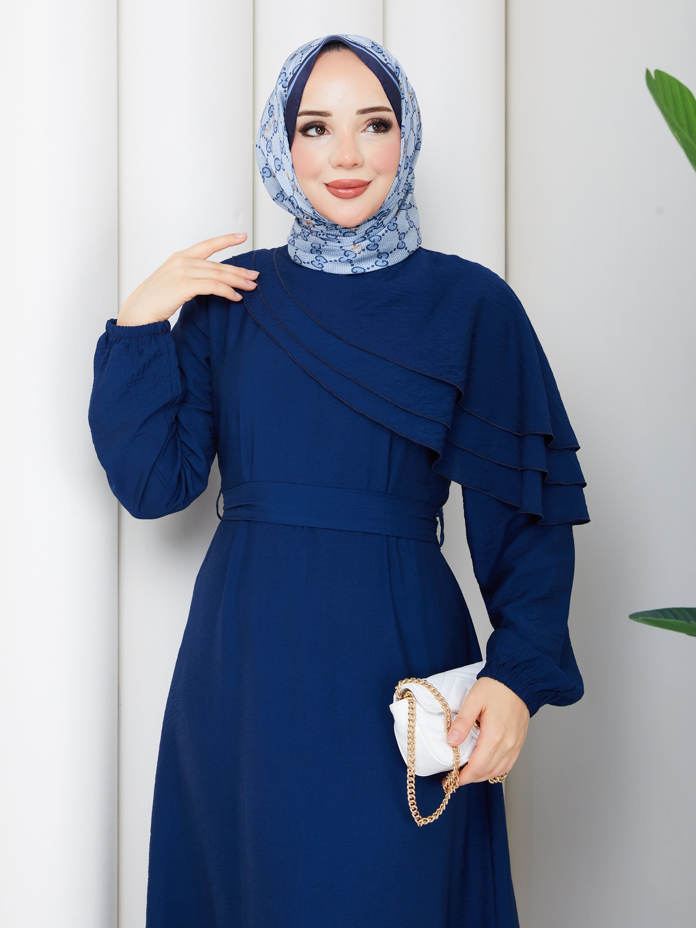 DEMET ELBİSE  LACİVERT