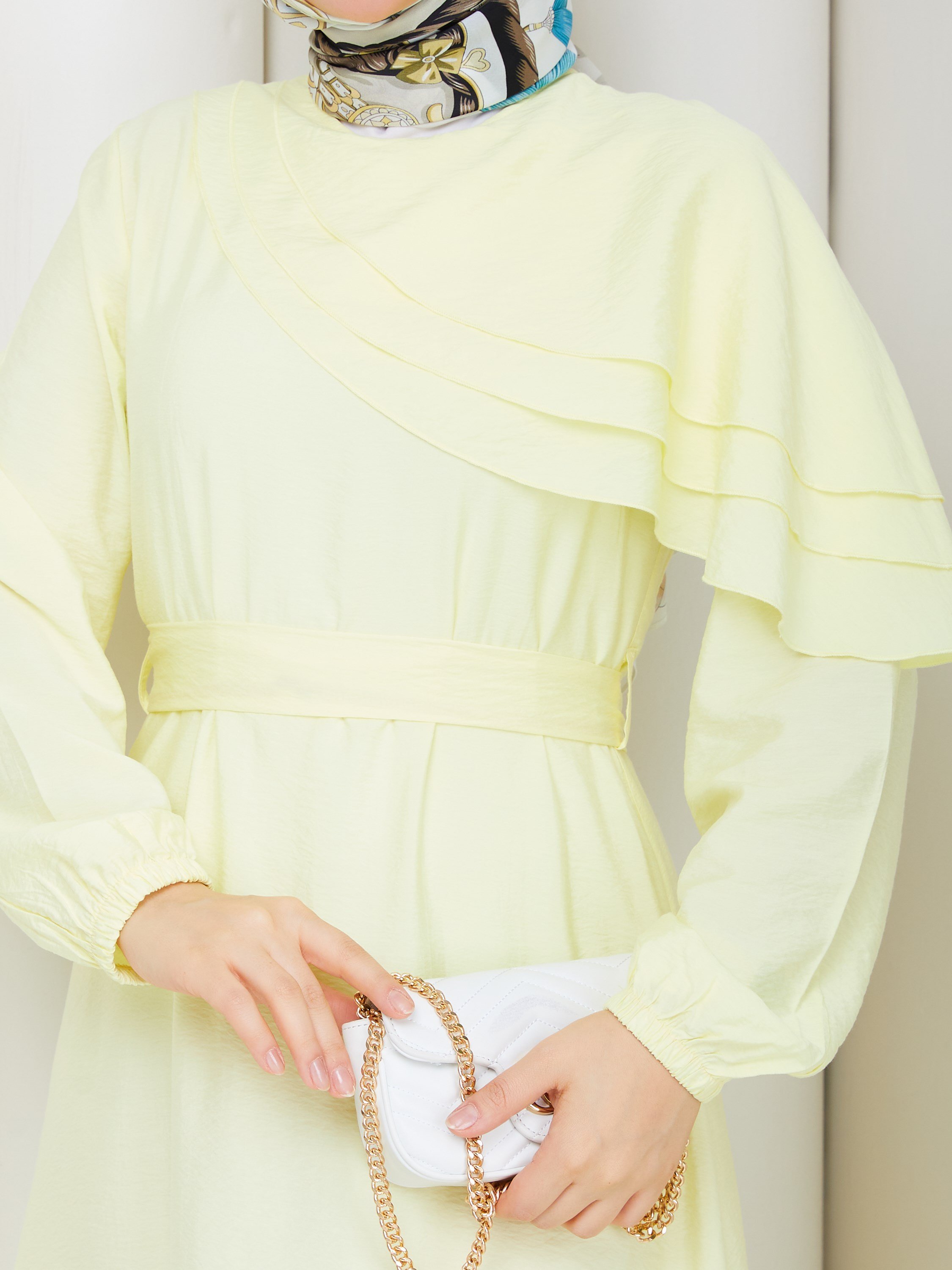 DEMET ELBİSE  SARI