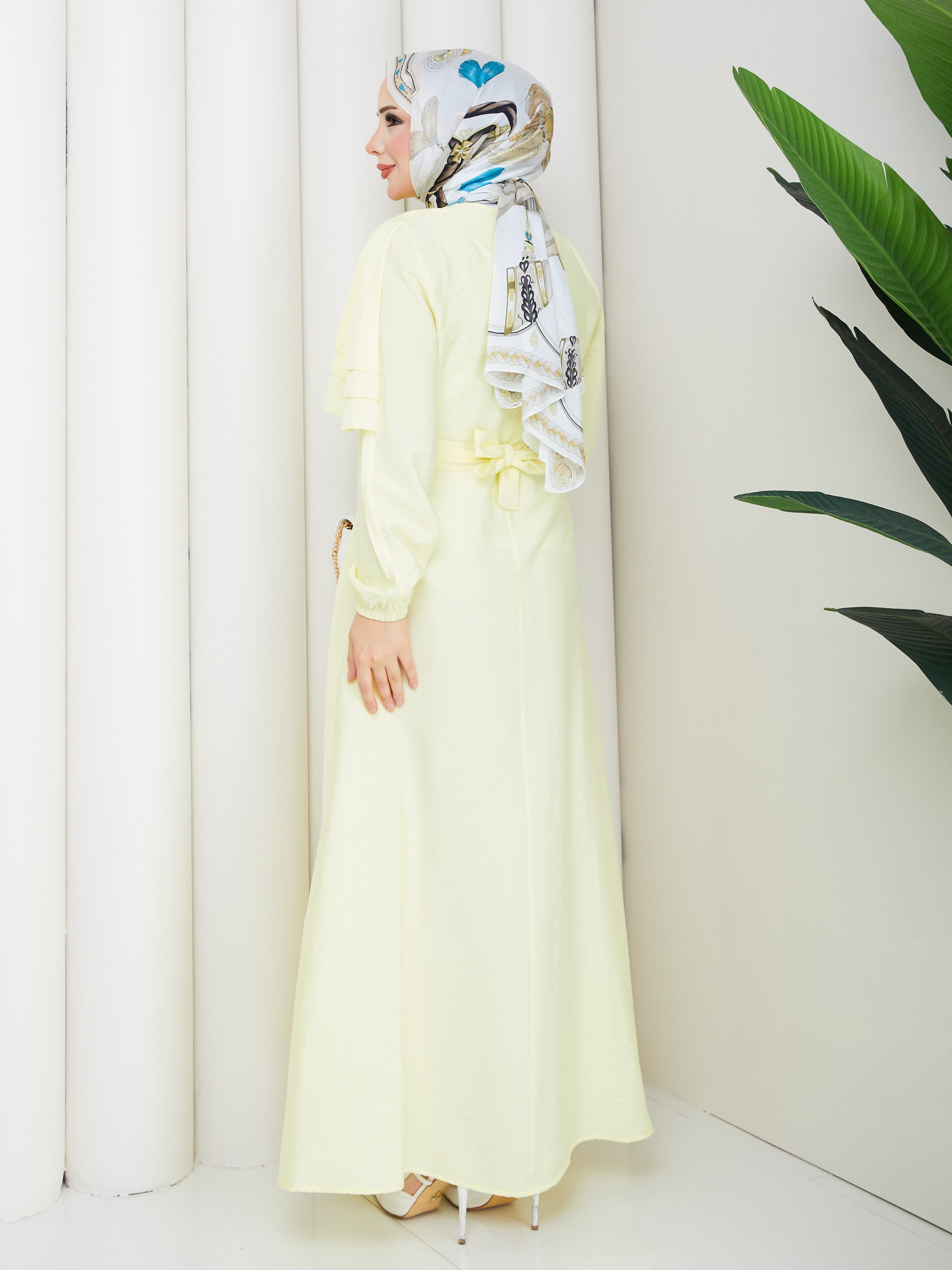 DEMET ELBİSE  SARI