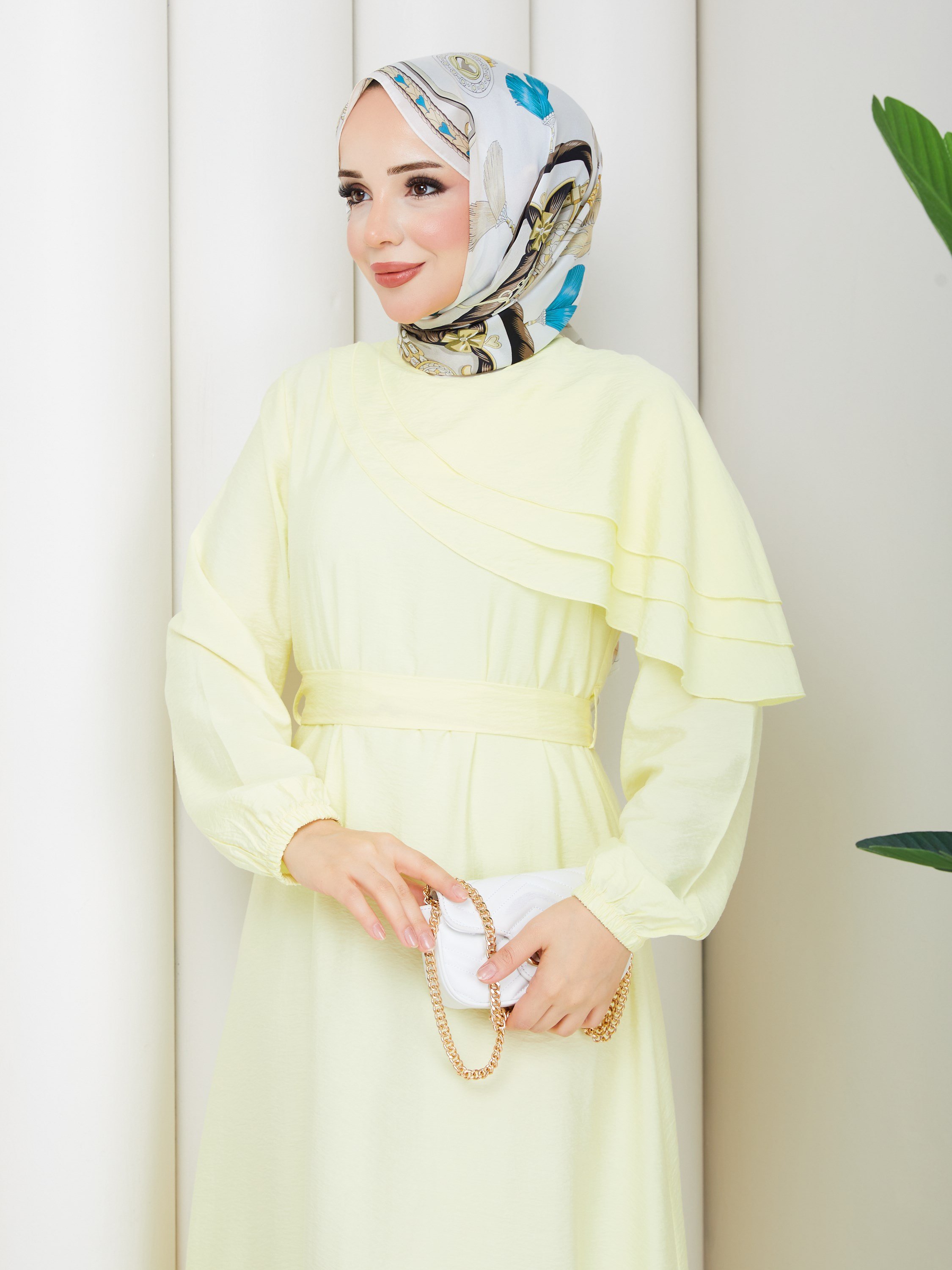 DEMET ELBİSE  SARI