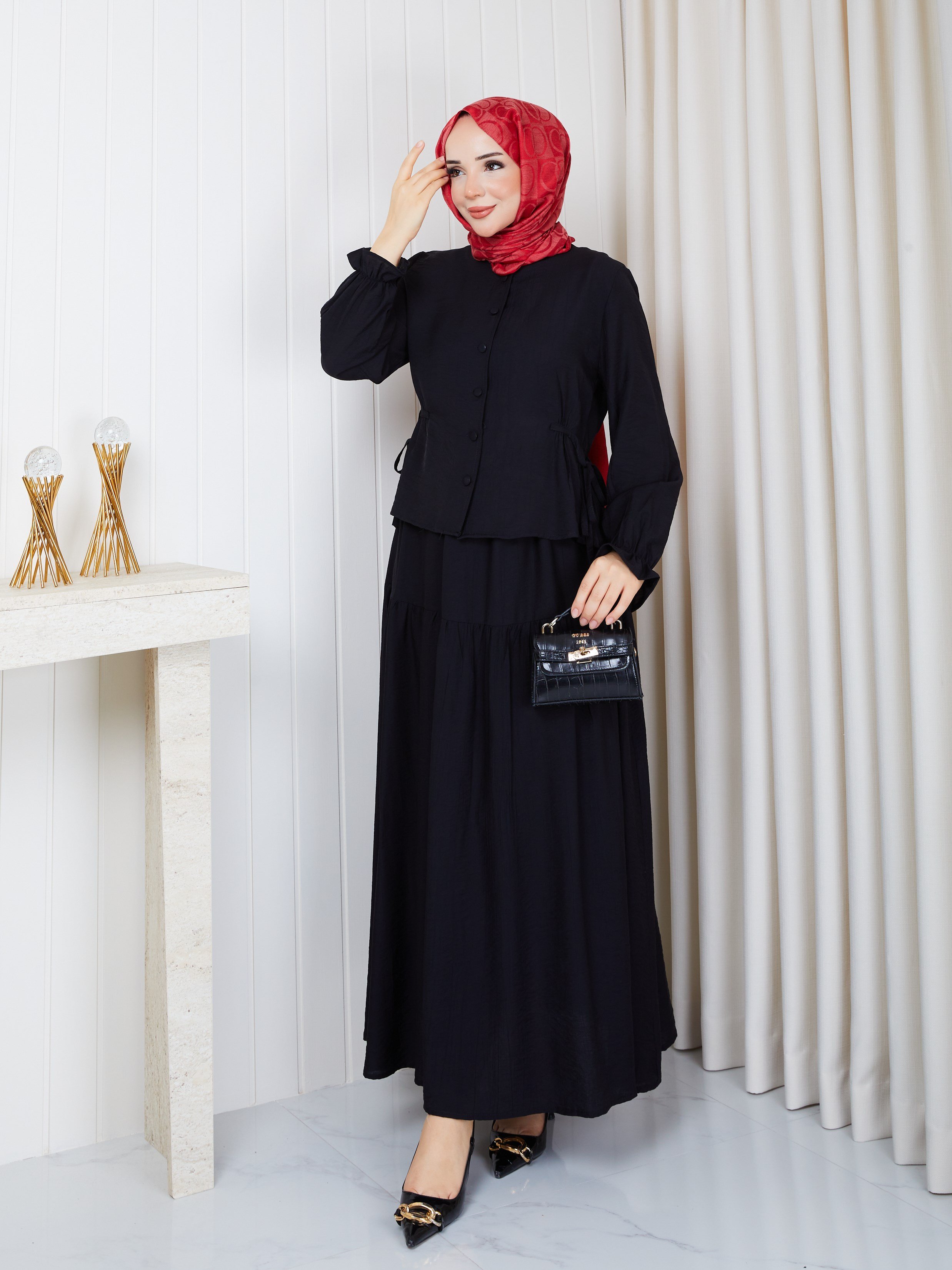 ECEM İKİLİ TAKIM SİYAH