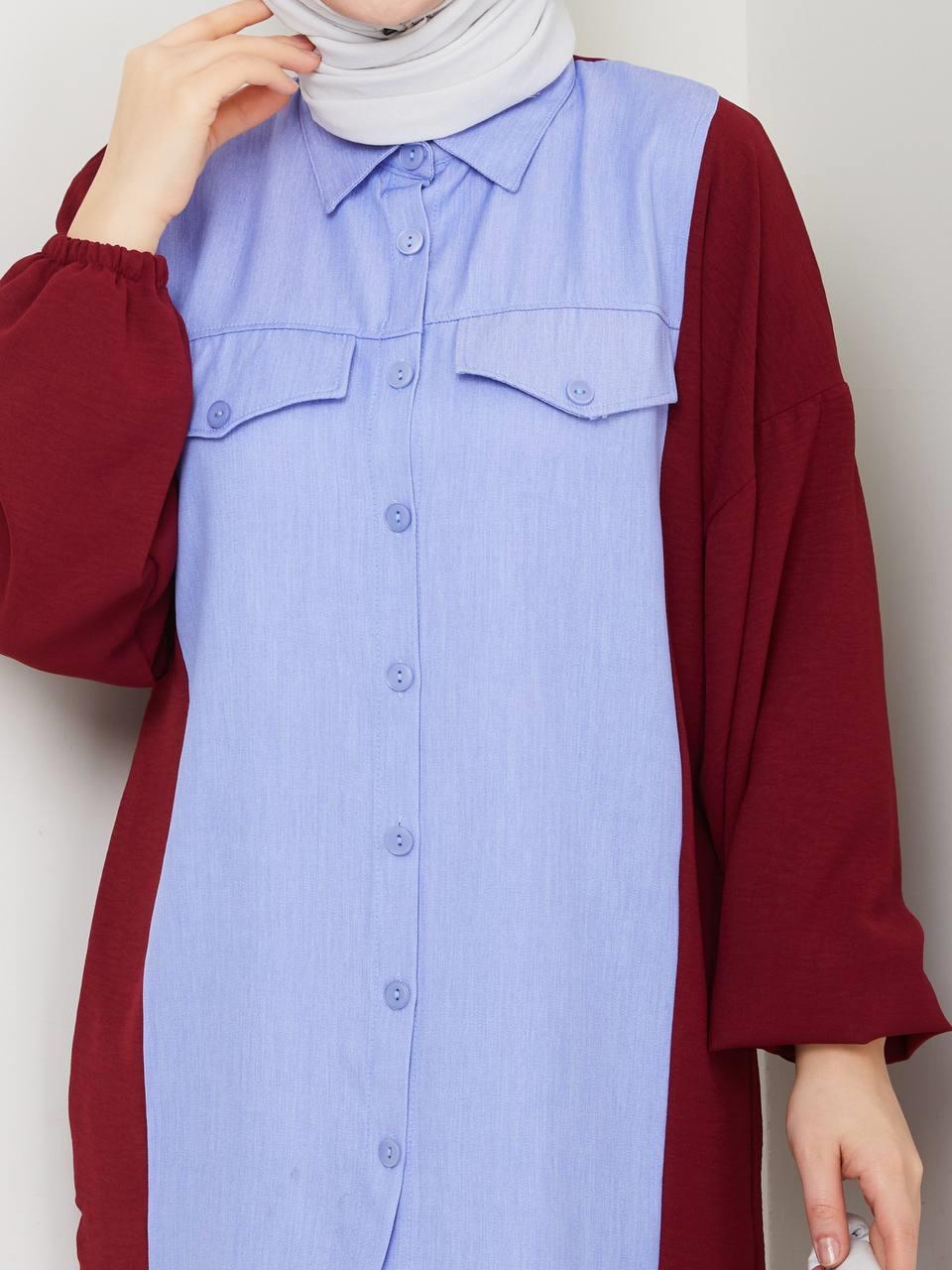 Garnili Tunik Pantolon Tesettür Kombin 2271 Bordo