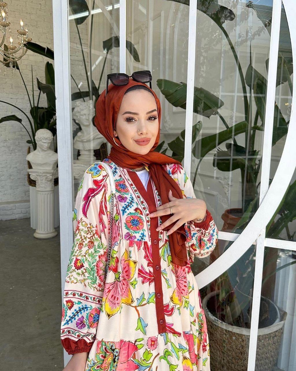 Katleya Salaş Tesettür Elbise 1111 Bordo