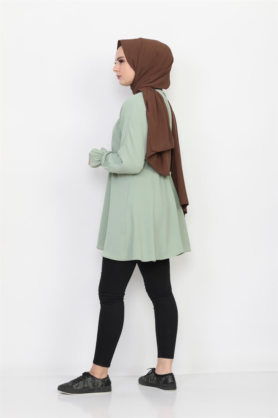 Lastikli Rahat Kalıp Tunik 7115 Mint