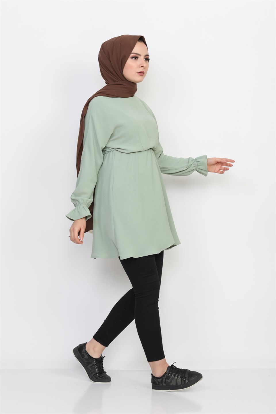 Lastikli Rahat Kalıp Tunik 7115 Mint