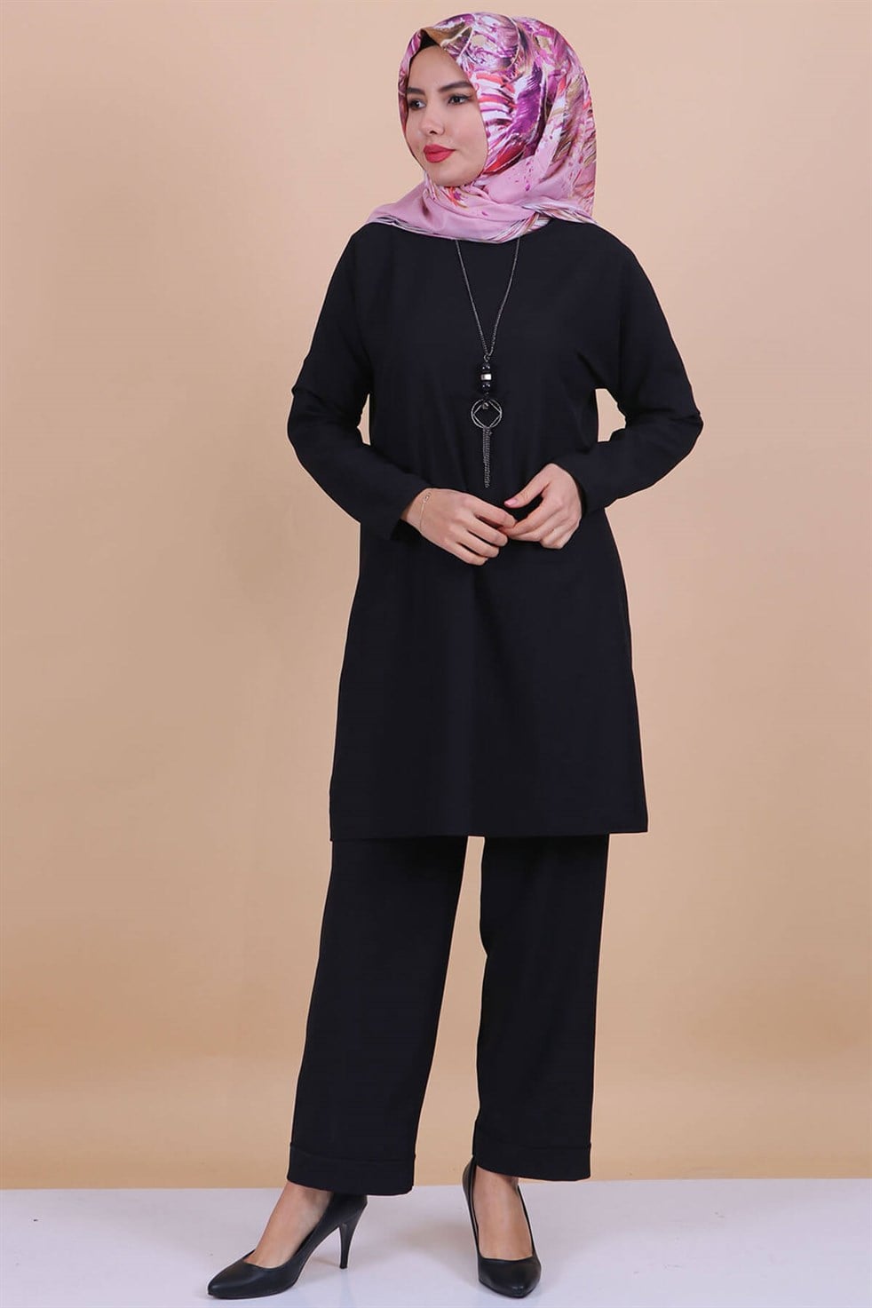 Pantolon Tunik Kombin Takımı Siyah