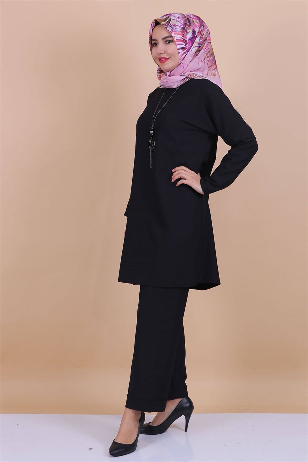 Pantolon Tunik Kombin Takımı Siyah