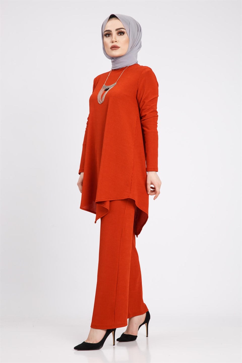 Rahat Kalıp Tunik Pantolon 5733 Kiremit