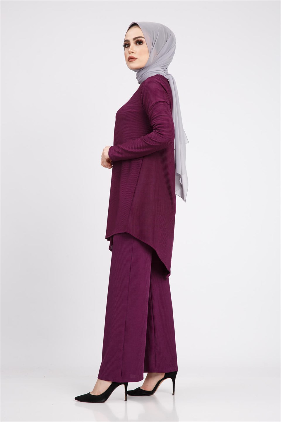 Rahat Kalıp Tunik Pantolon 5733 Mürdüm