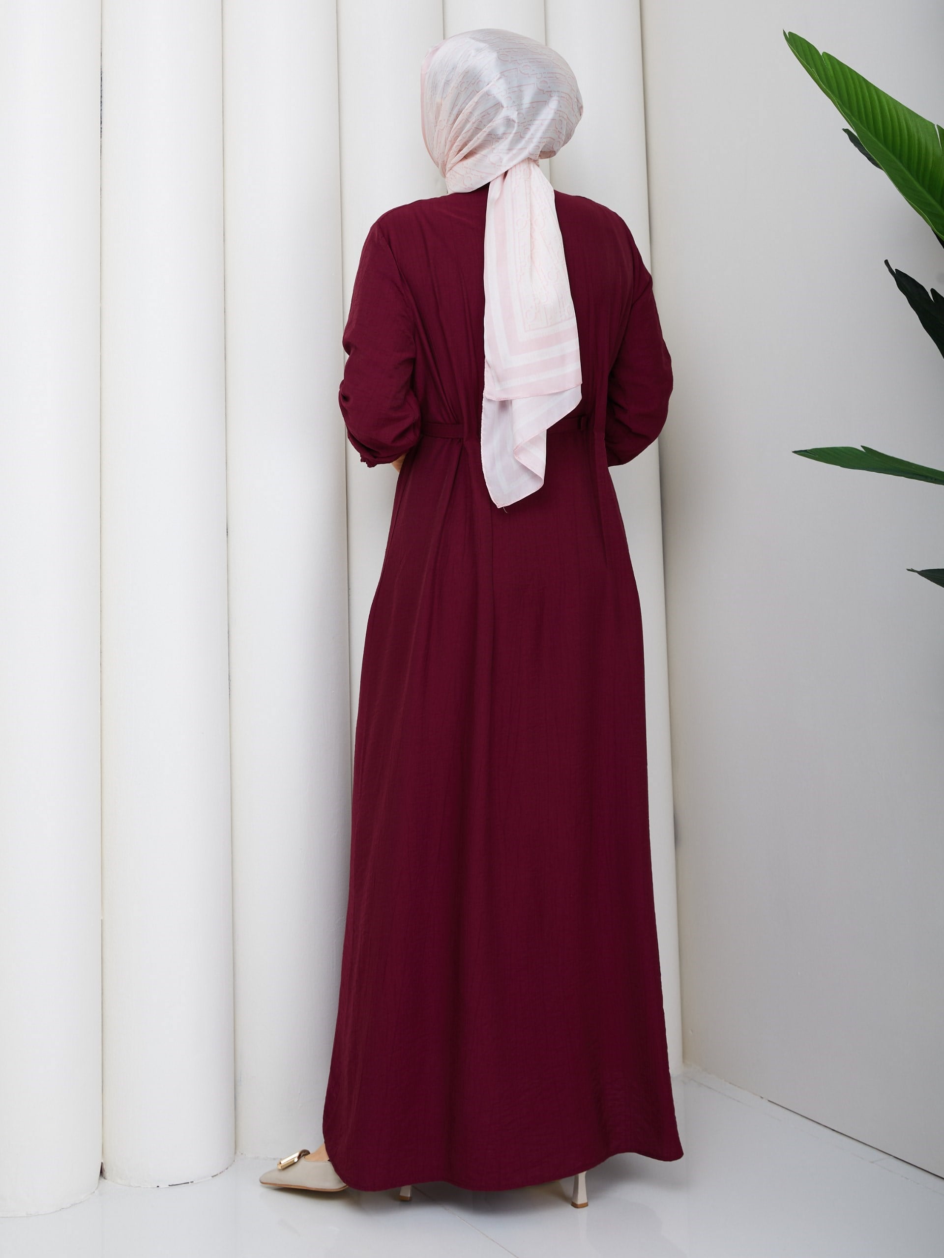 SARE ELBİSE BORDO