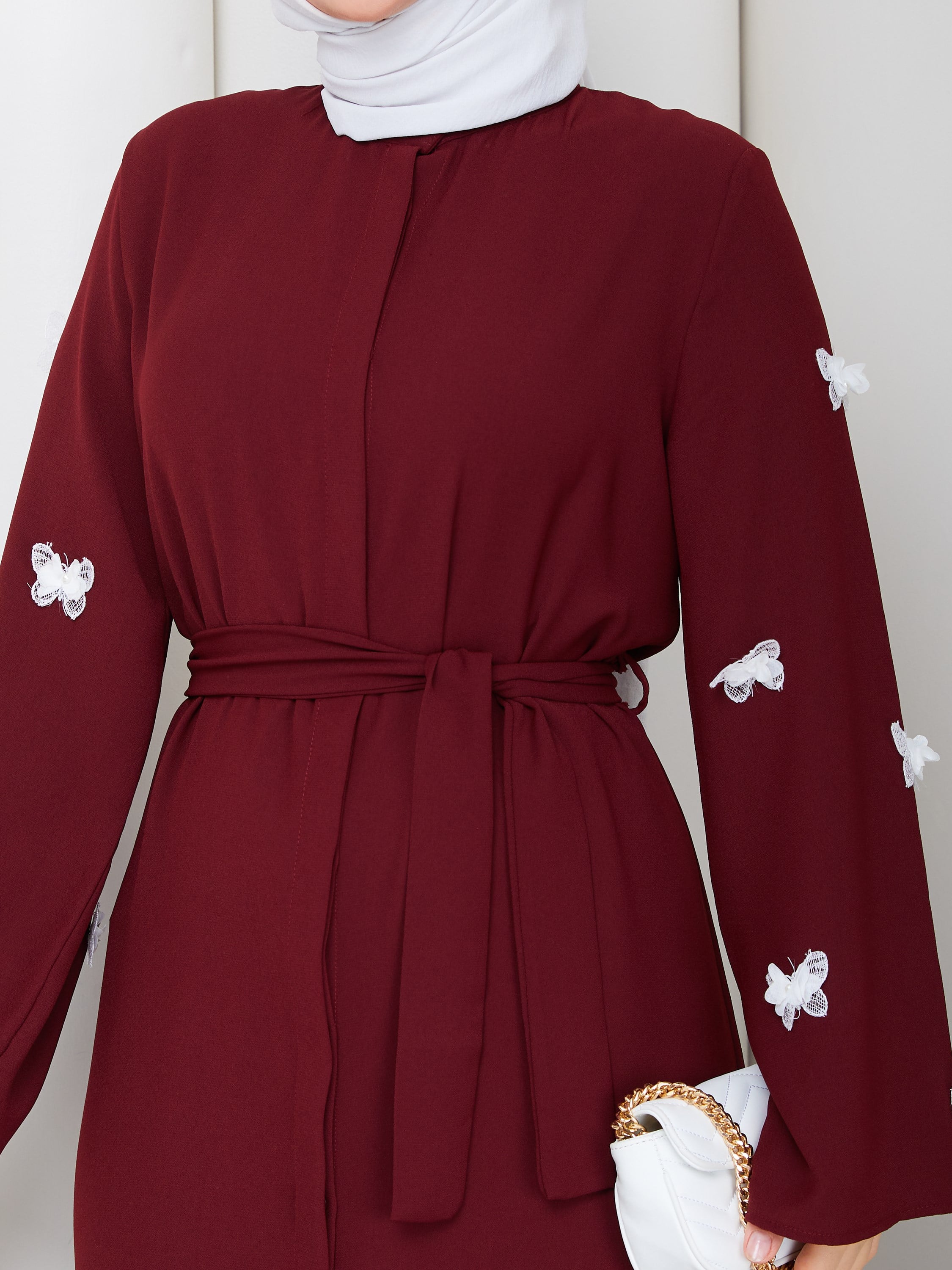 SUNA ELBİSE BORDO