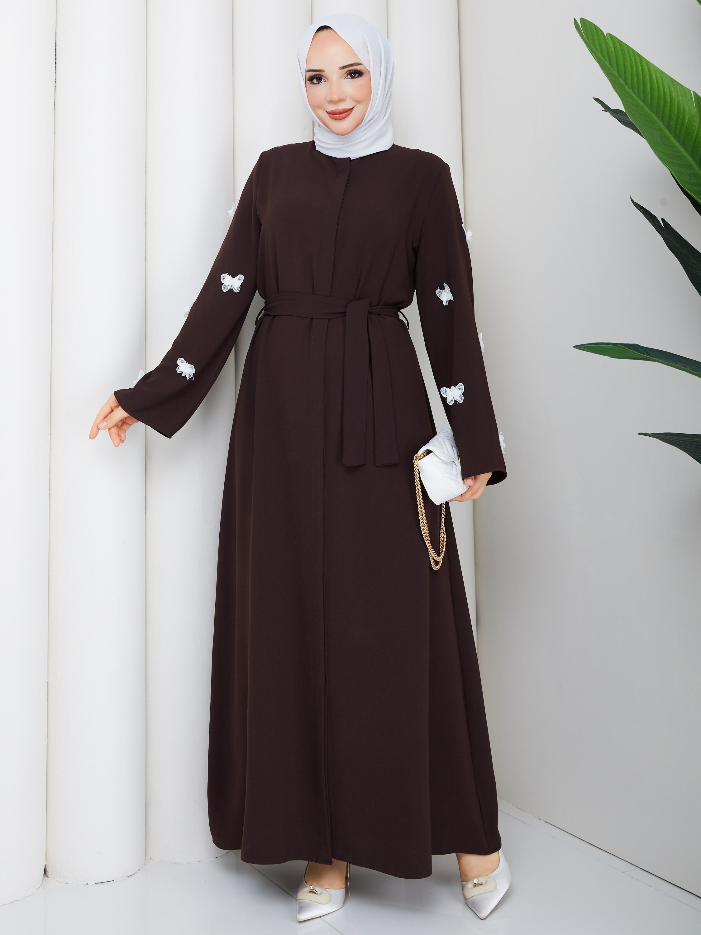 SUNA ELBİSE KAHVE