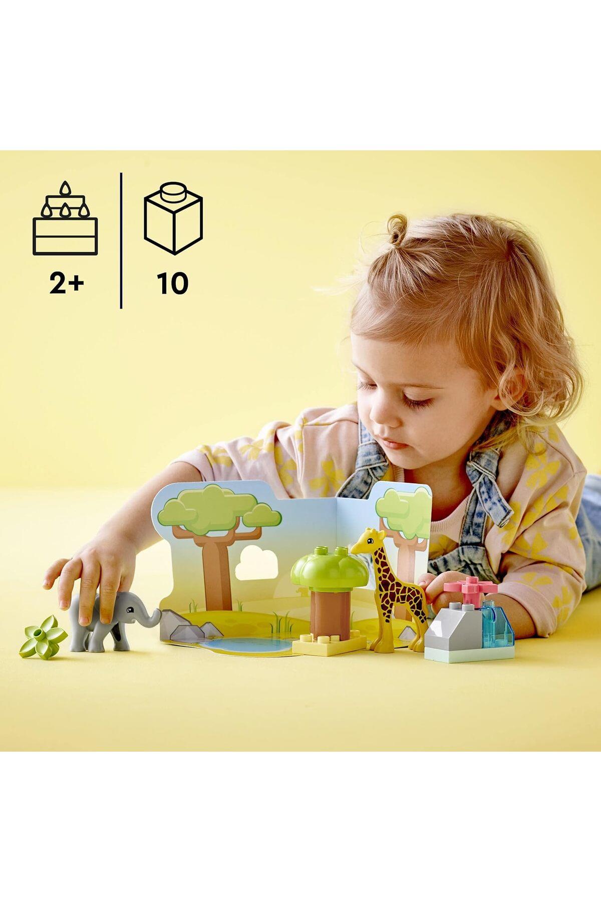 ® DUPLO® Vahşi Afrika Hayvanları 10971 - 2 Yaş ve Üzeri Çocuklar için Yapım Seti (10 Parça)