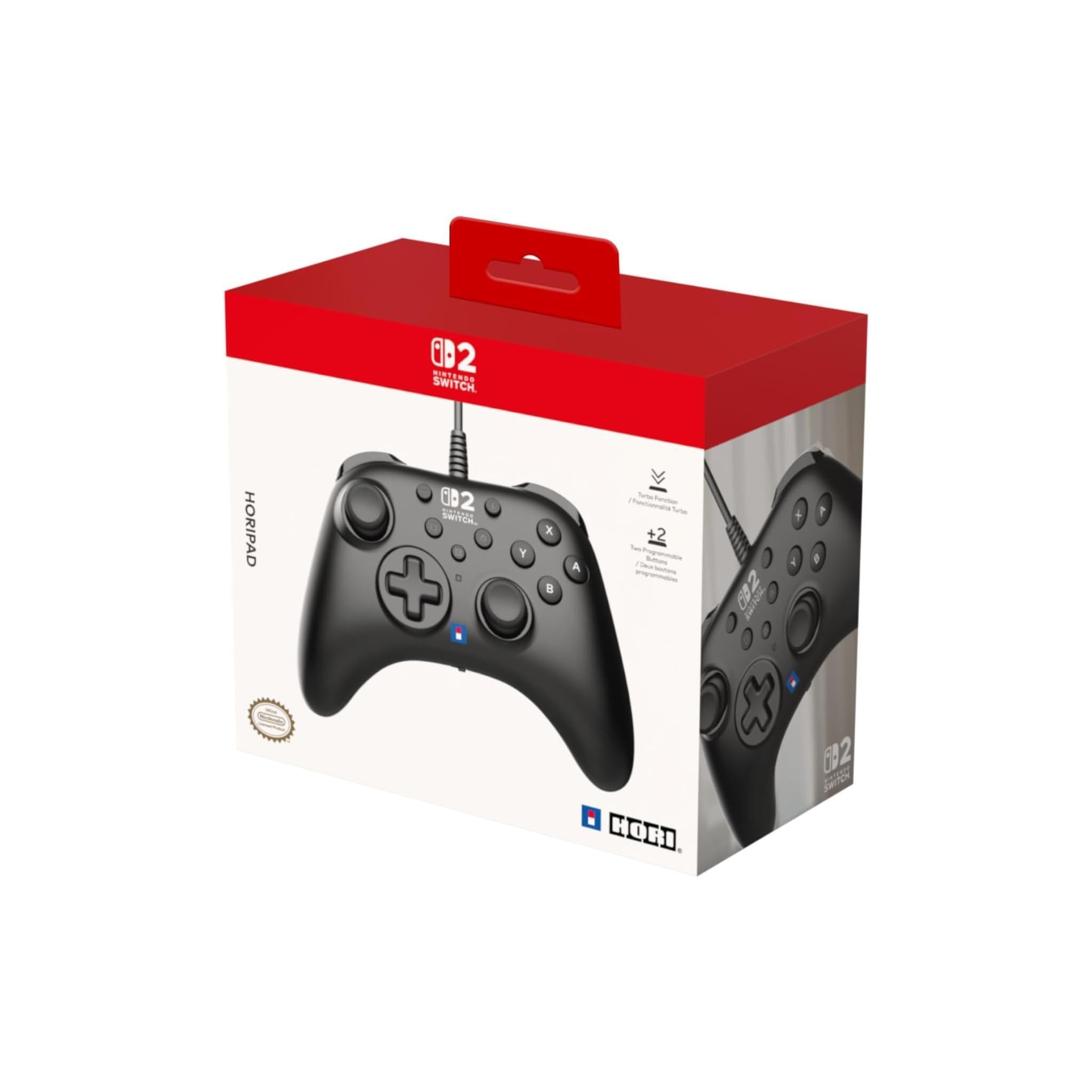 Nintendo Switch AksesuarNintendo Switch 2 Horipad Turbo Black Pro Controller Kablolu Oyun Kolu LisanslıNintendo Switch 2 Horipad Turbo Black Pro Controller Kablolu Oyun Kolu Lisanslı