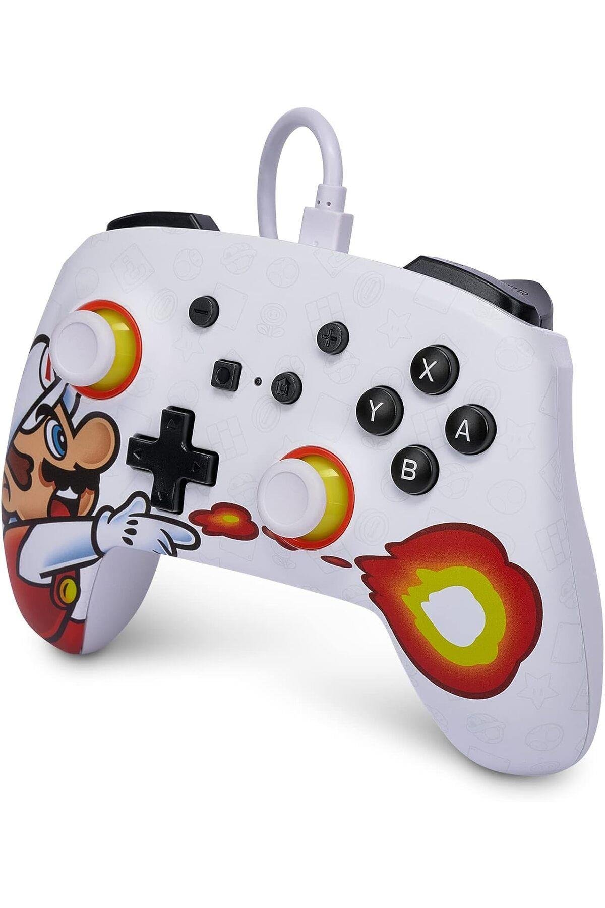 NINTENDO SWITCH ENHANCED KABLOLU OYUN KUMANDASI FIREBALL MARIO