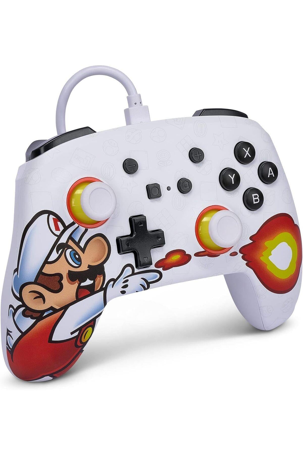 NINTENDO SWITCH ENHANCED KABLOLU OYUN KUMANDASI FIREBALL MARIO
