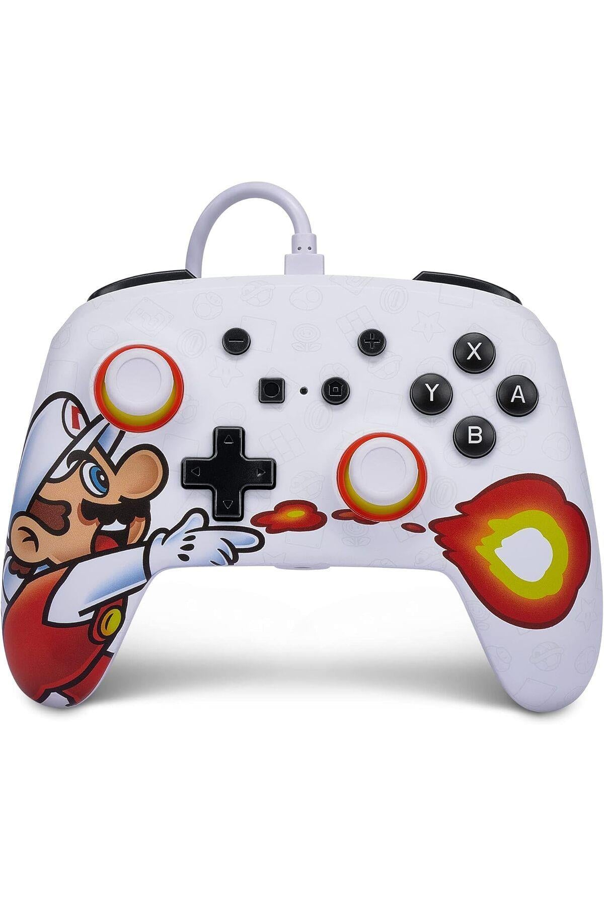 NINTENDO SWITCH ENHANCED KABLOLU OYUN KUMANDASI FIREBALL MARIO