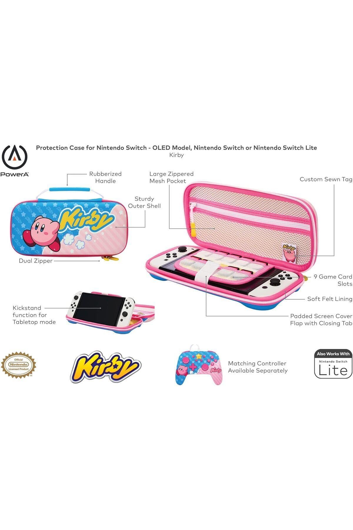 PowerA Nintendo Switch OLED Carrying Bag Taşıma Çantası Kirby Edition Lisanslı Lite Uyumlu