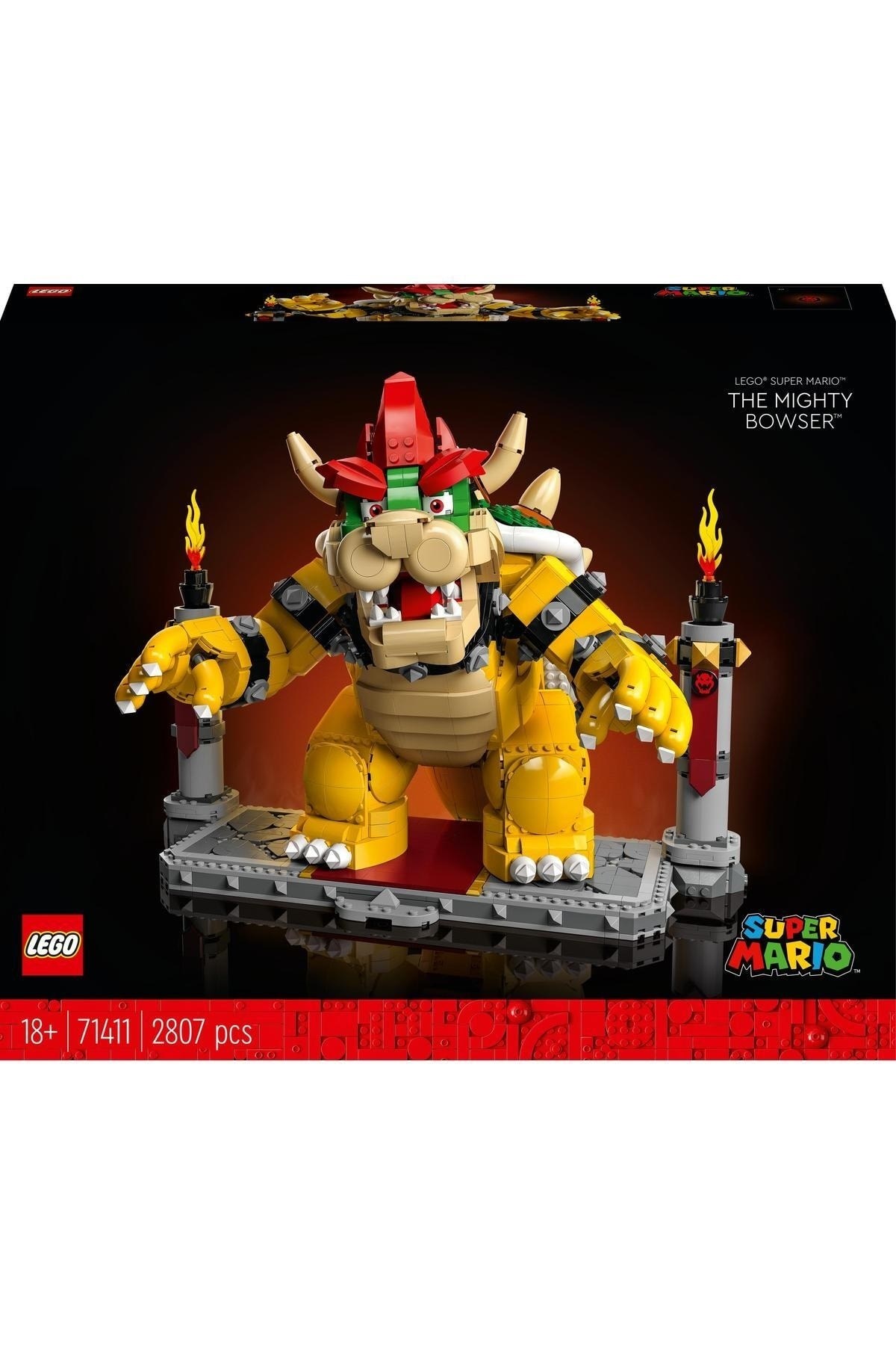 Super Mario Mighty Bowser 71411 - Yetişkin Hayranlar için Koleksiyonluk Yapım Seti (2807 Parça)