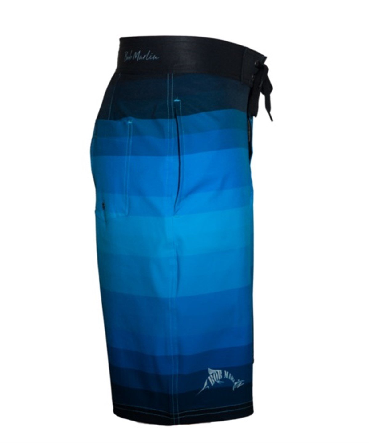 Bob Marlin Board Short Blue Stripey