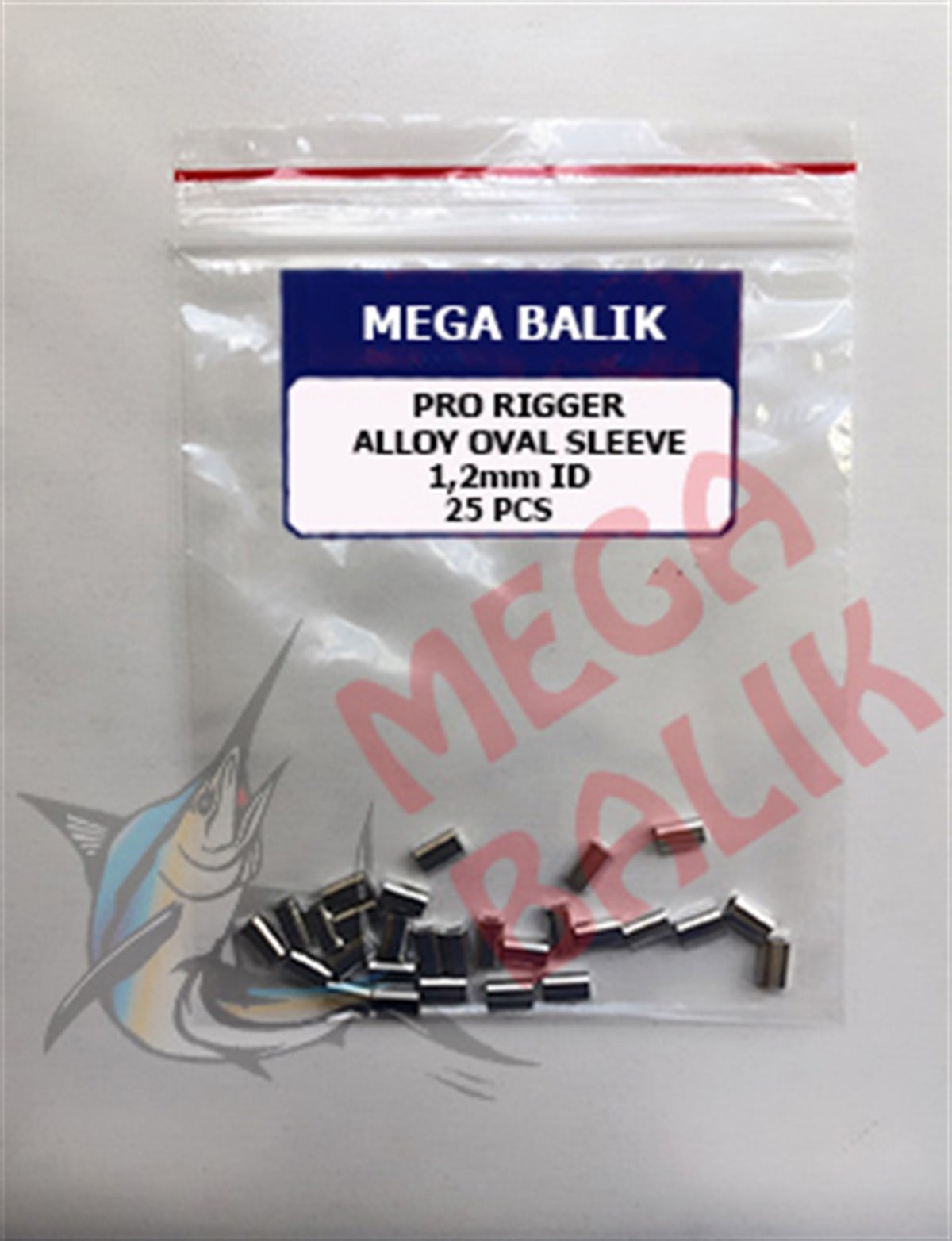 MEGA Aluminium Oval Sleeve, 1,2 mm (25 piece)