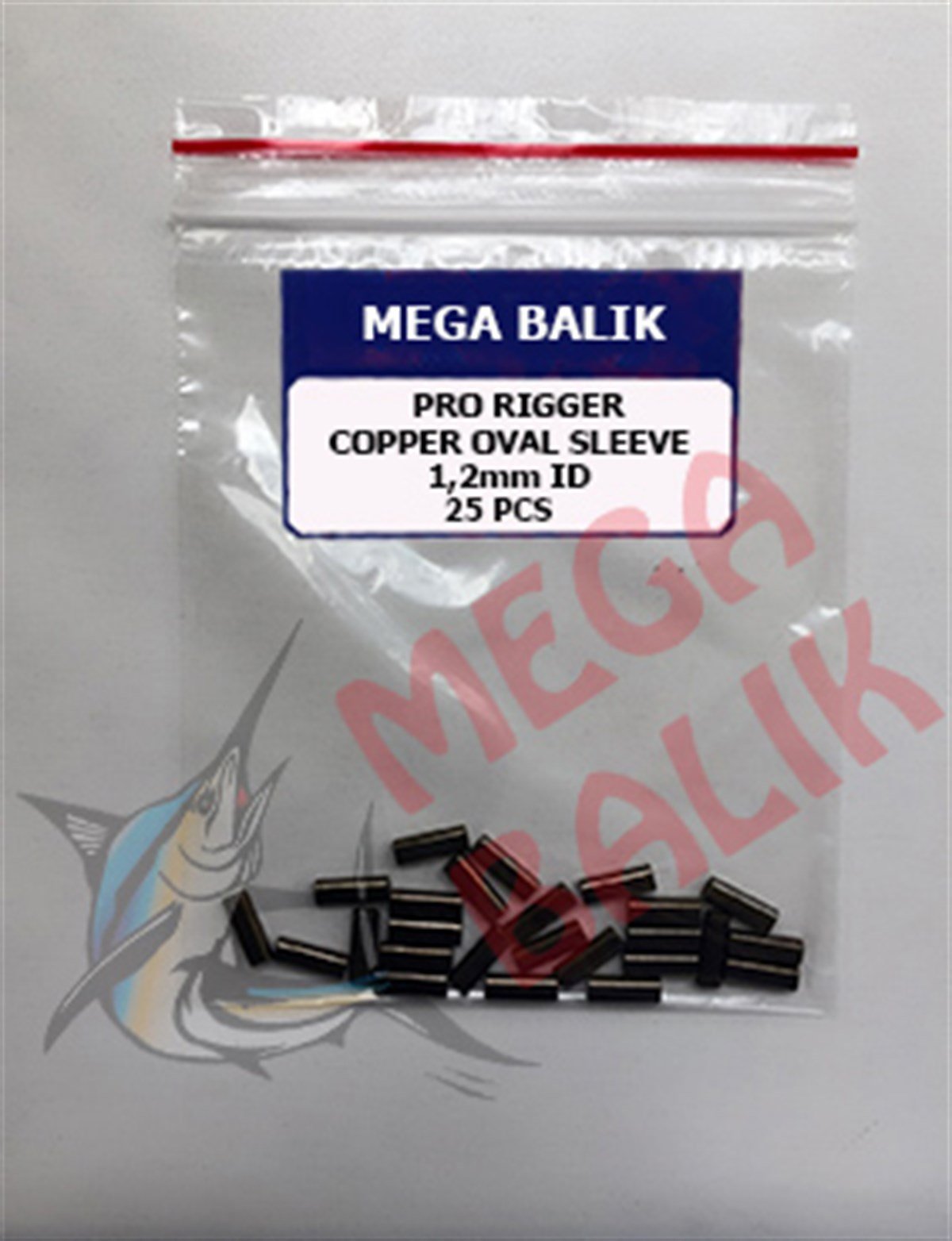 MEGA Copper Oval Sleeve, 1,2 mm (25 piece)