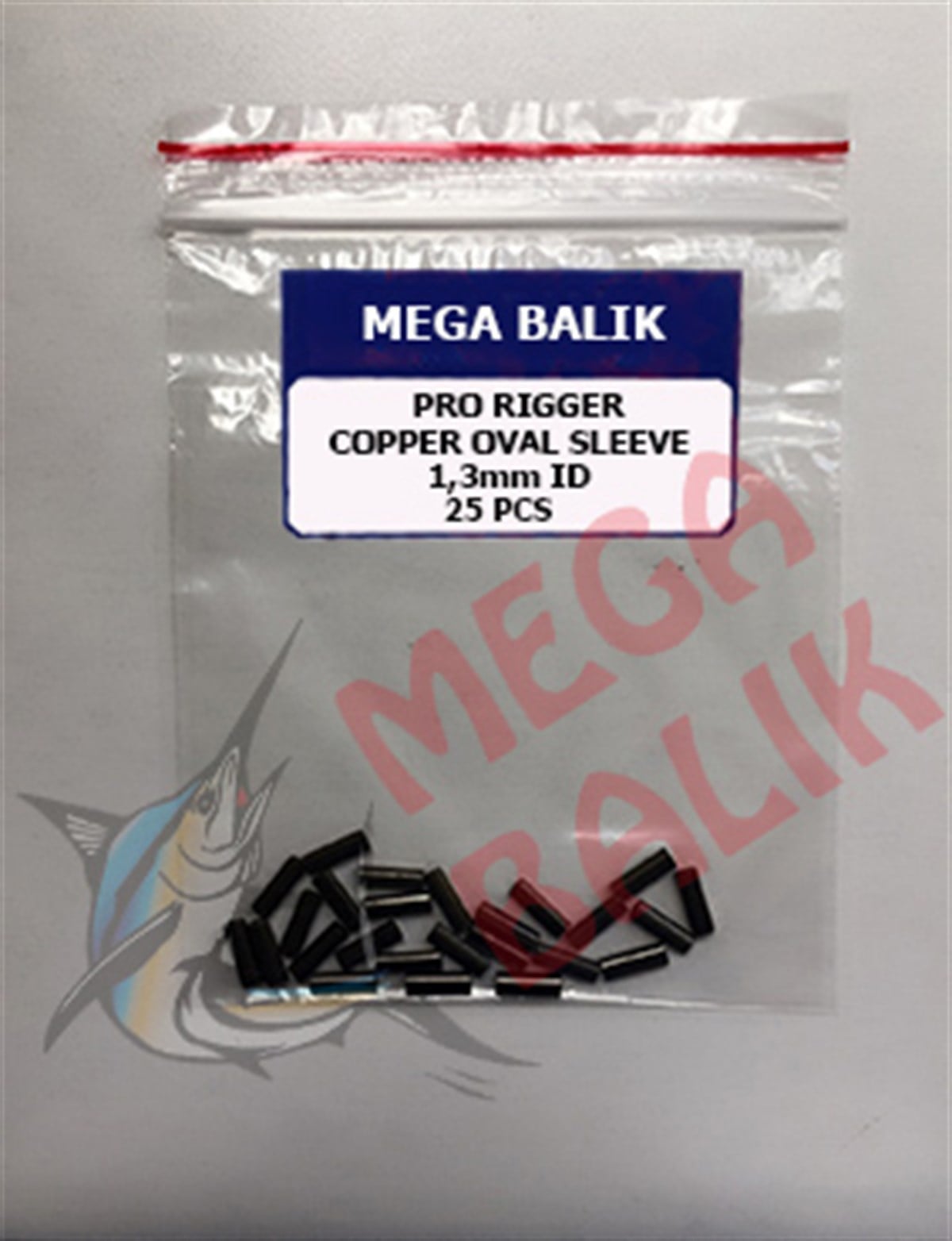 MEGA Copper Oval Sleeve, 1,3 mm (25 piece)