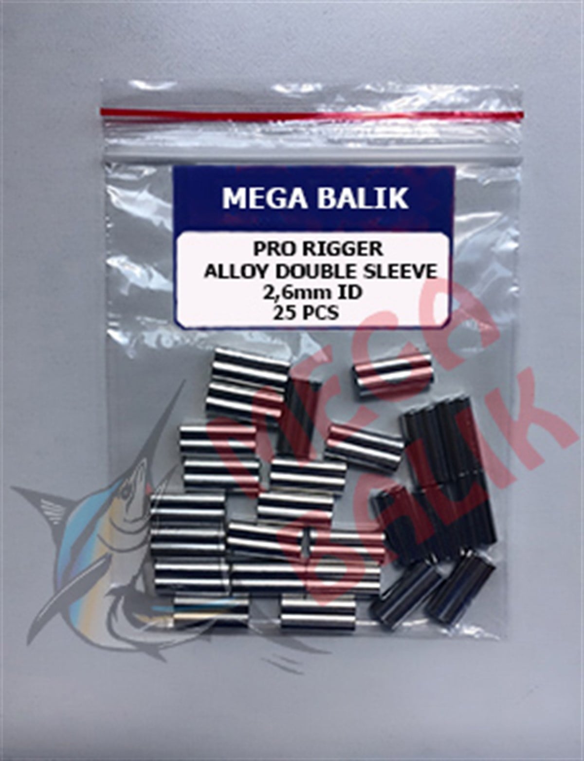 MEGA HD Aluminium Double Sleeve, 2,6 mm (25 piece)