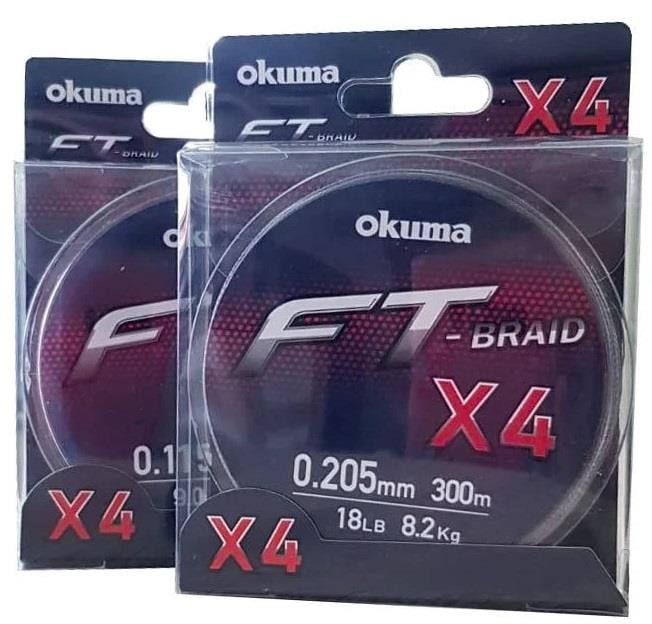 OKUMA FT-BRAIDED X 4 0,235mm 300mt GREY COLOR
