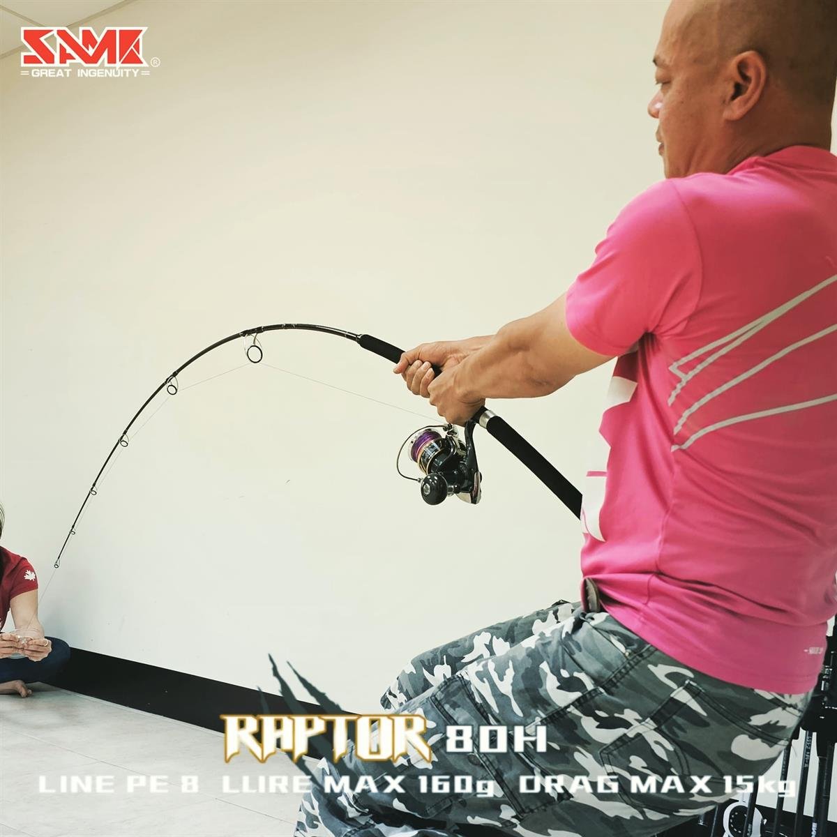 SAME 80H Raptor Casting Rod 120gr Drag 15kg