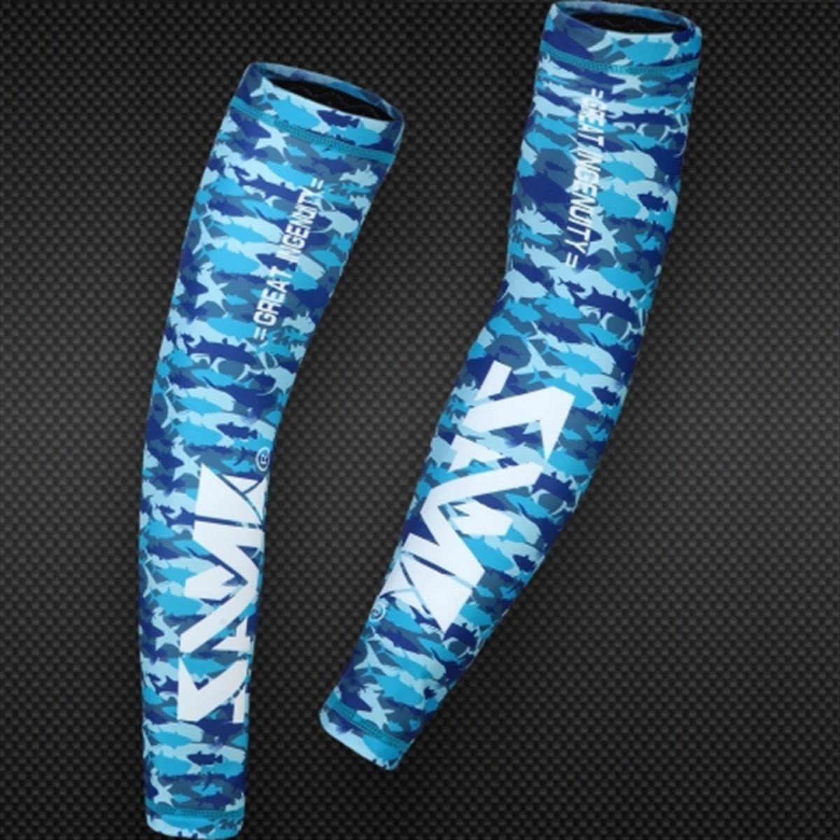 SAME Anti-UV Arm Sleeve L Blue