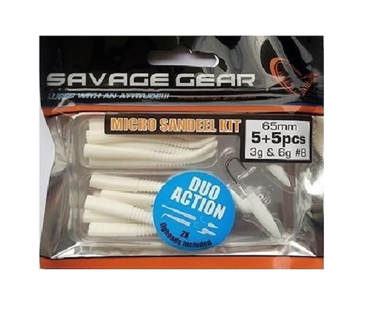 SAVAGEAR LRF MICRO SANDEEL WHITE 12 pcs (1+1-5+5)