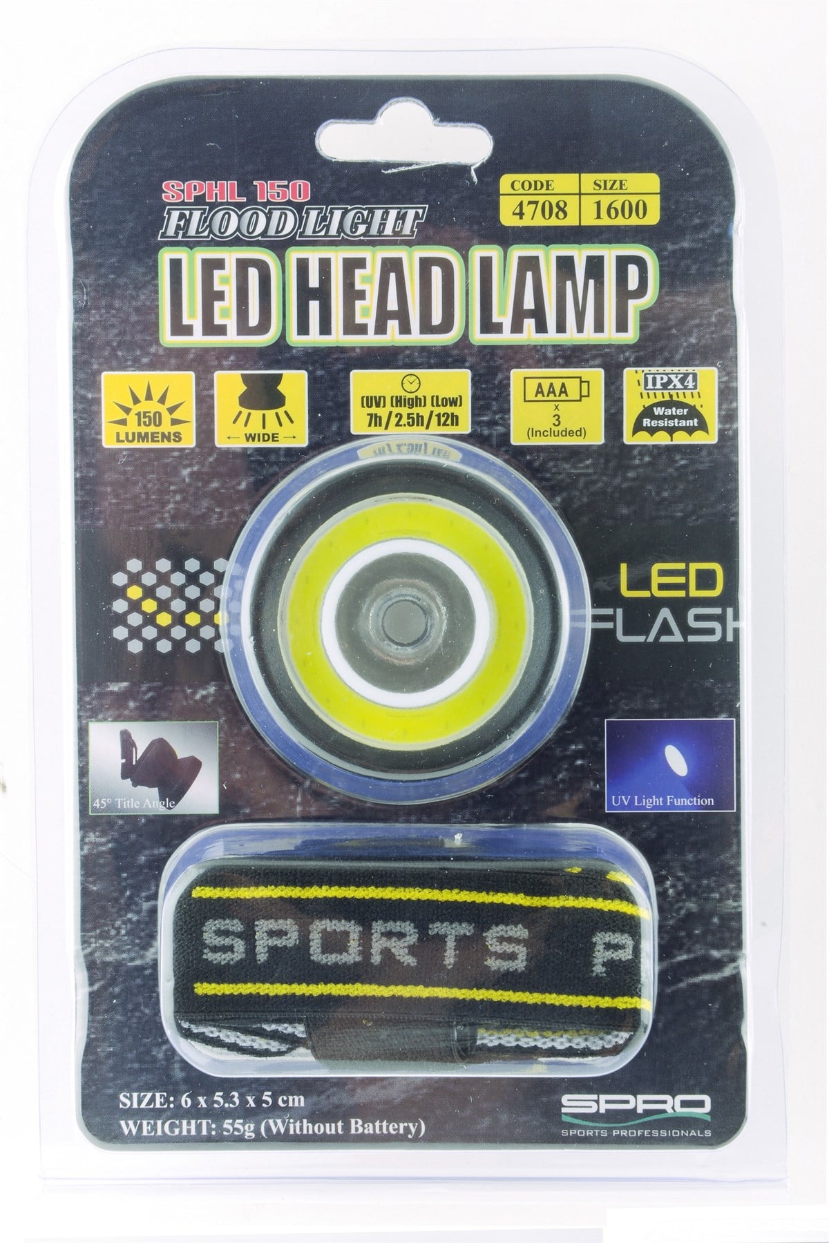 SPRO LED HEAD LAMP SPHL150UV 150 LUMENS