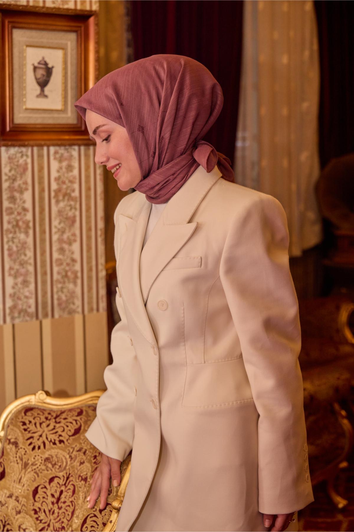 Silk Home EşarpMonogram Pamuk İpek Eşarp 130001-01