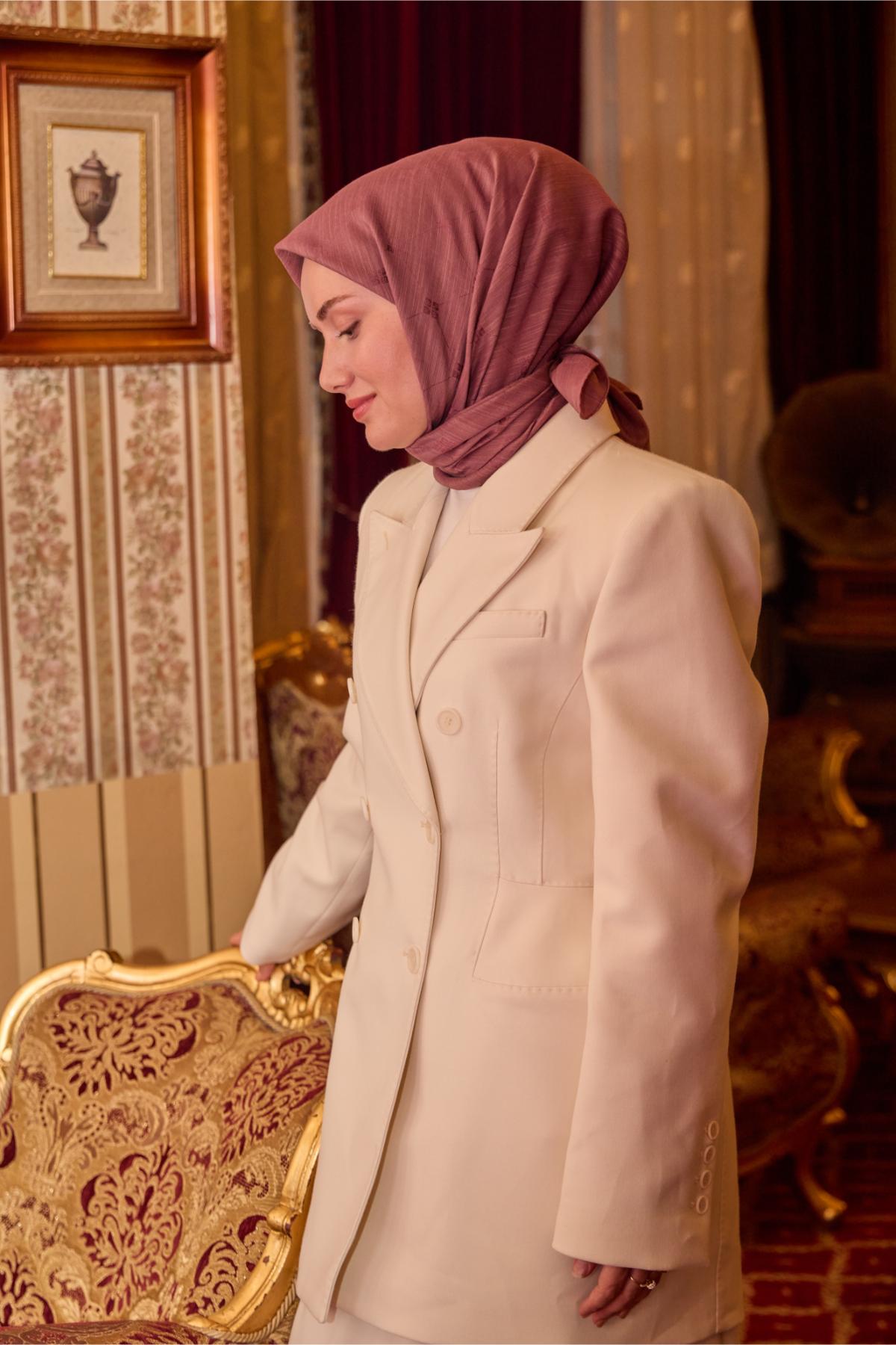 Silk Home EşarpMonogram Pamuk İpek Eşarp 130001-01