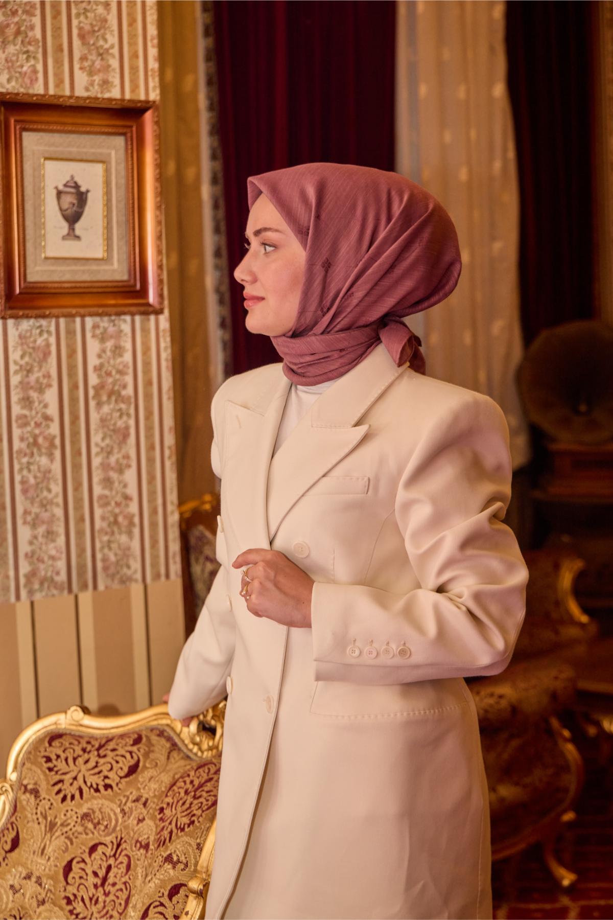 Silk Home EşarpMonogram Pamuk İpek Eşarp 130001-01