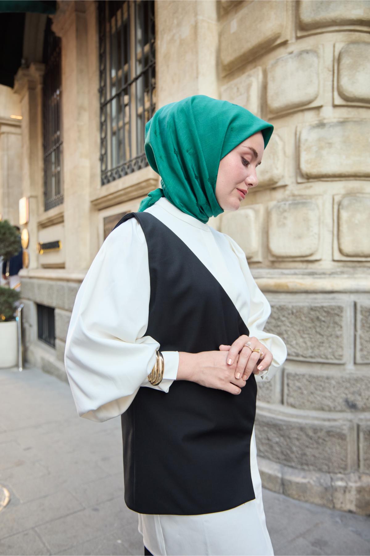 Silk Home EşarpMonogram Pamuk İpek Eşarp 130001-02