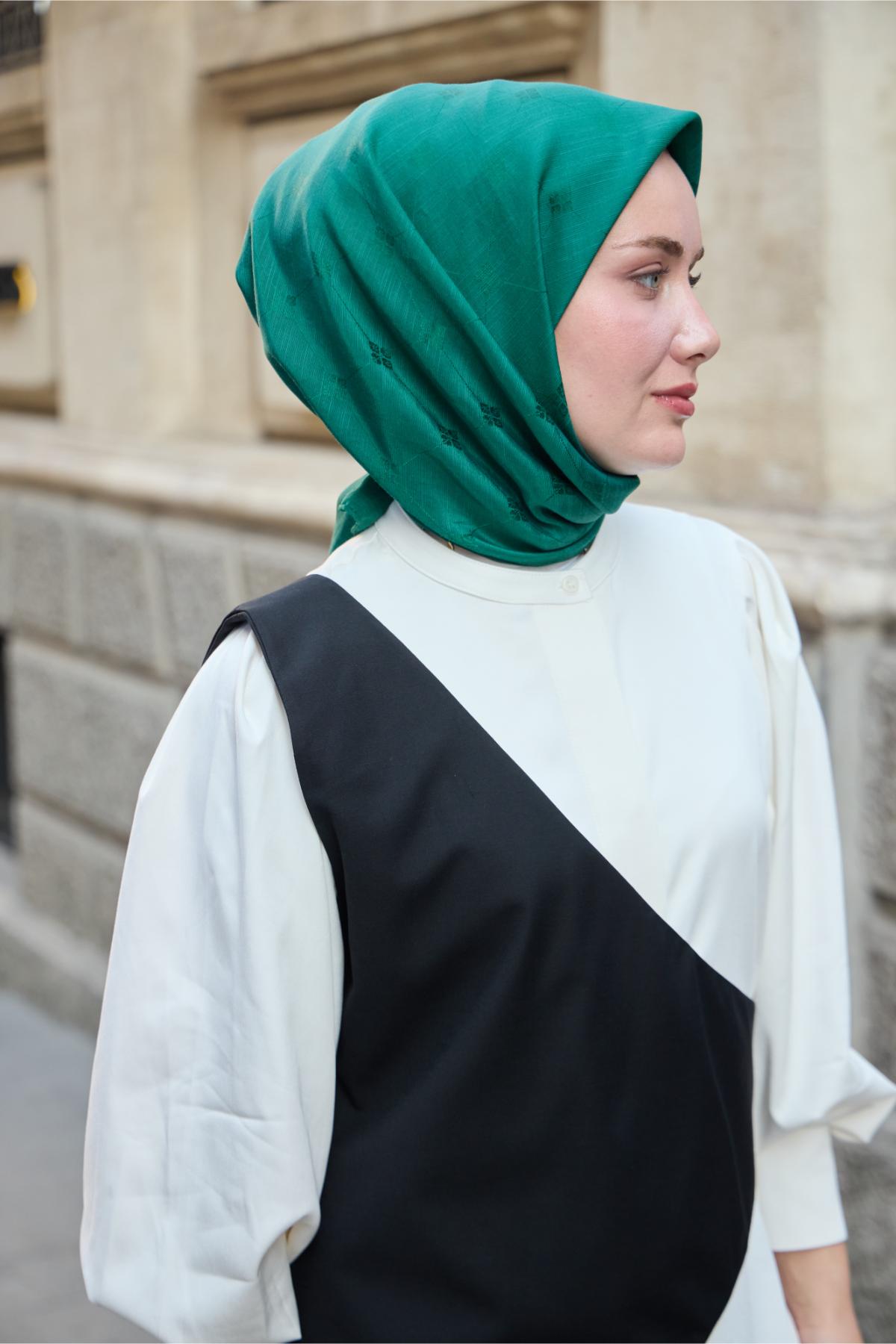 Silk Home EşarpMonogram Pamuk İpek Eşarp 130001-02