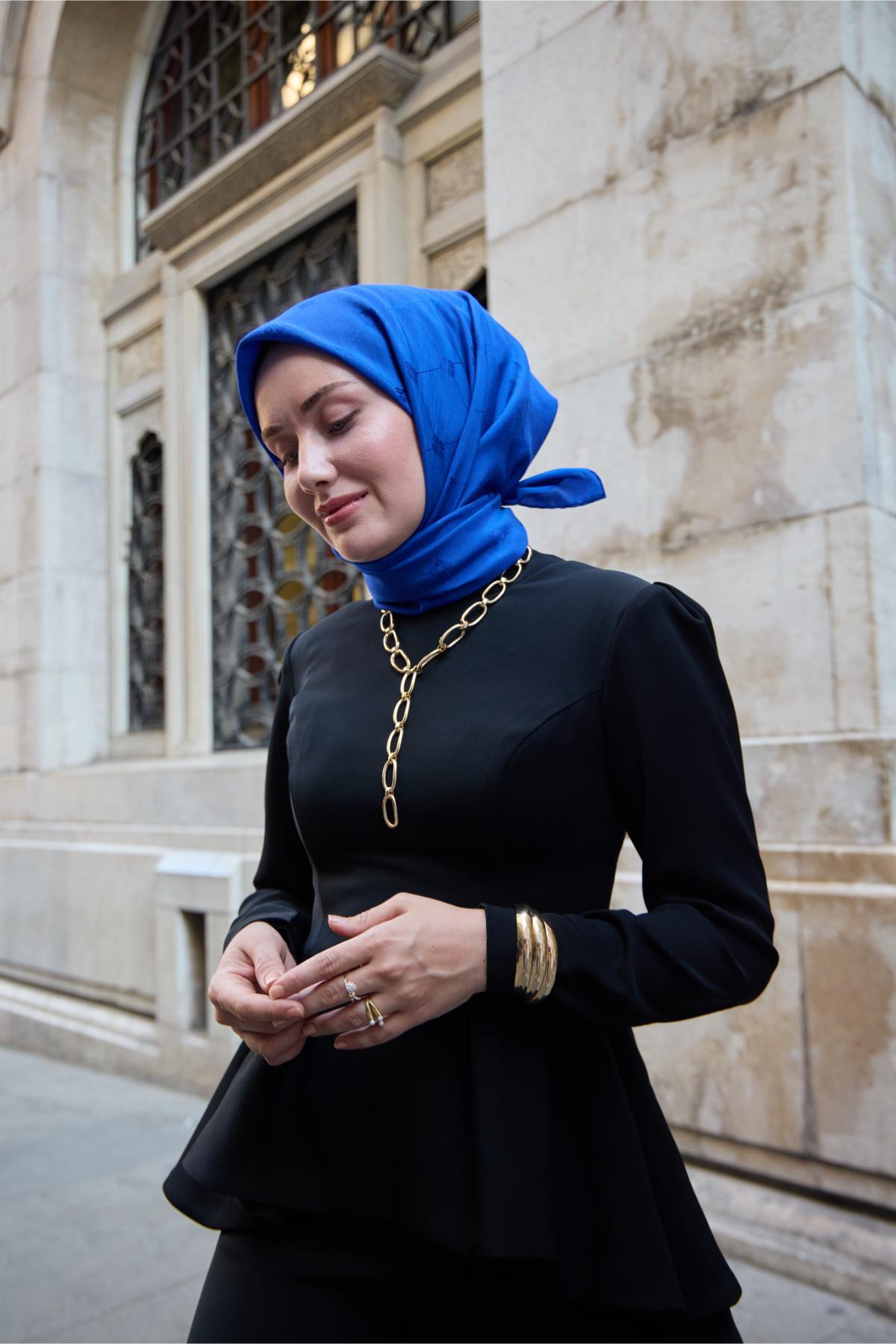 Silk Home EşarpMonogram Pamuk İpek Eşarp 130001-06