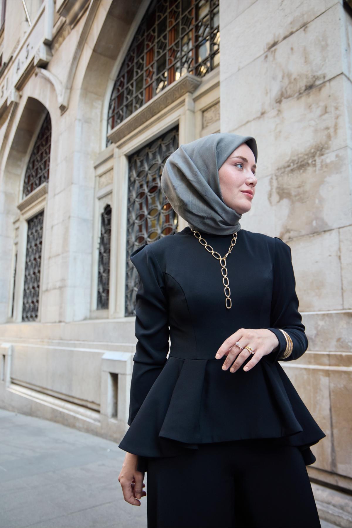 Silk Home EşarpMonogram Pamuk İpek Eşarp 130001-07