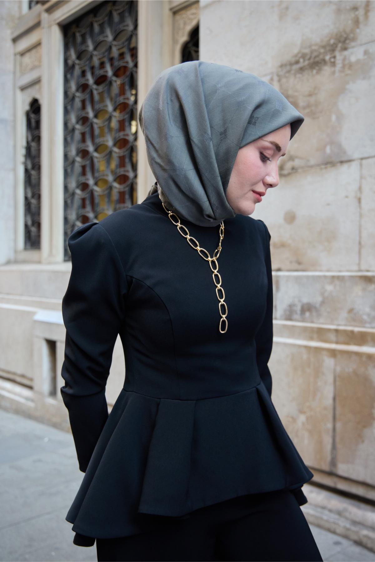 Silk Home EşarpMonogram Pamuk İpek Eşarp 130001-07