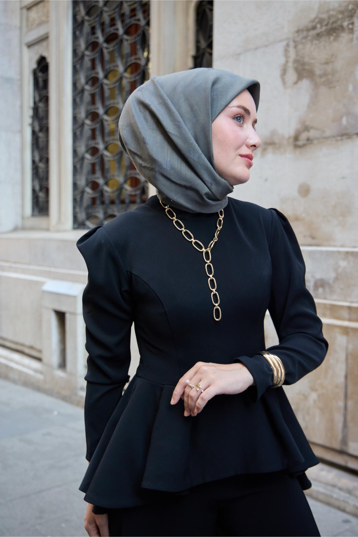 Silk Home EşarpMonogram Pamuk İpek Eşarp 130001-07