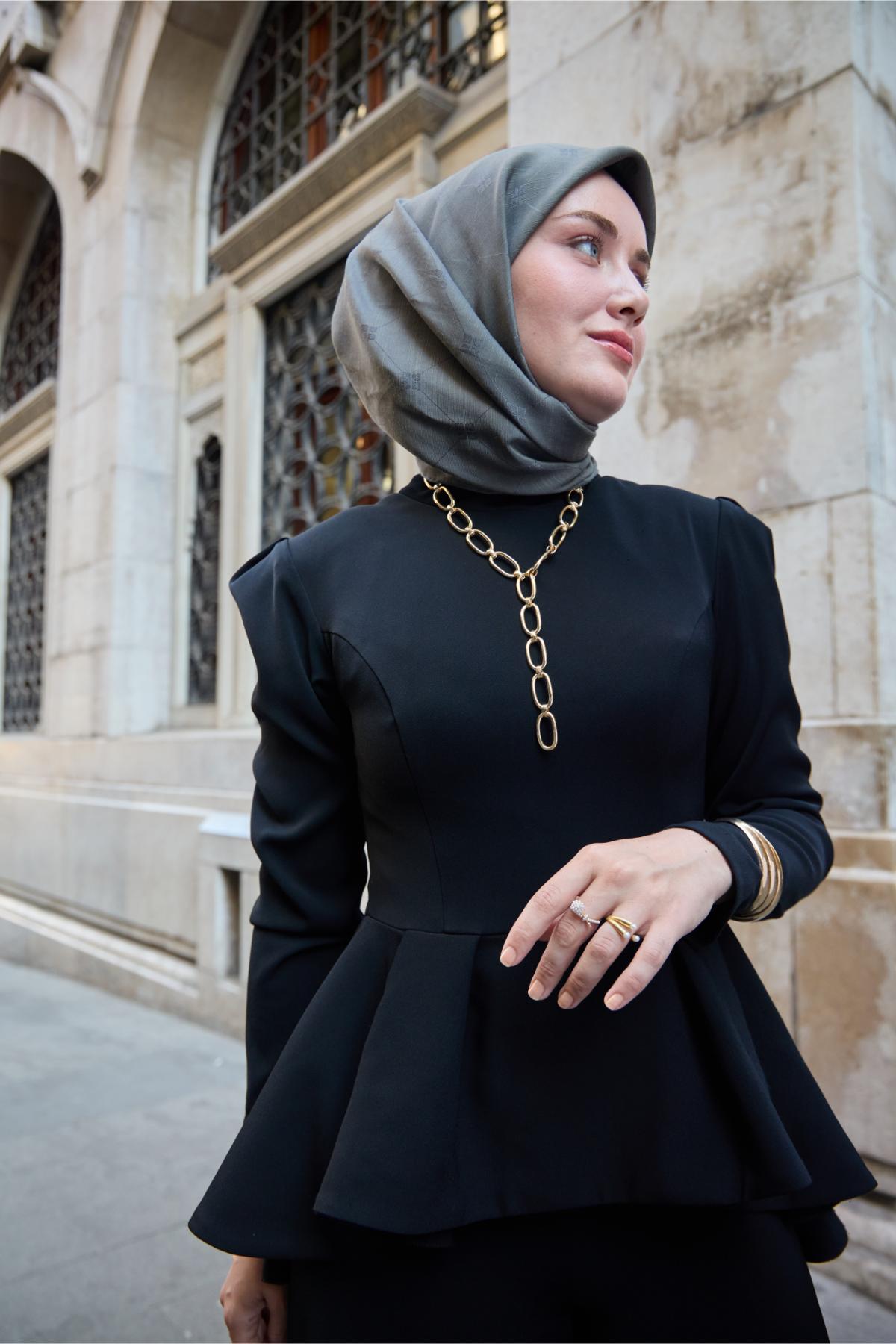 Silk Home EşarpMonogram Pamuk İpek Eşarp 130001-07